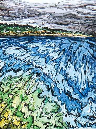 Cours arts plastiques adulte Toulouse - Paysage Aquarelle