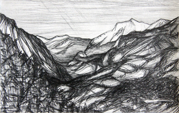 Cours arts plastiques adulte Toulouse - Paysage crayon