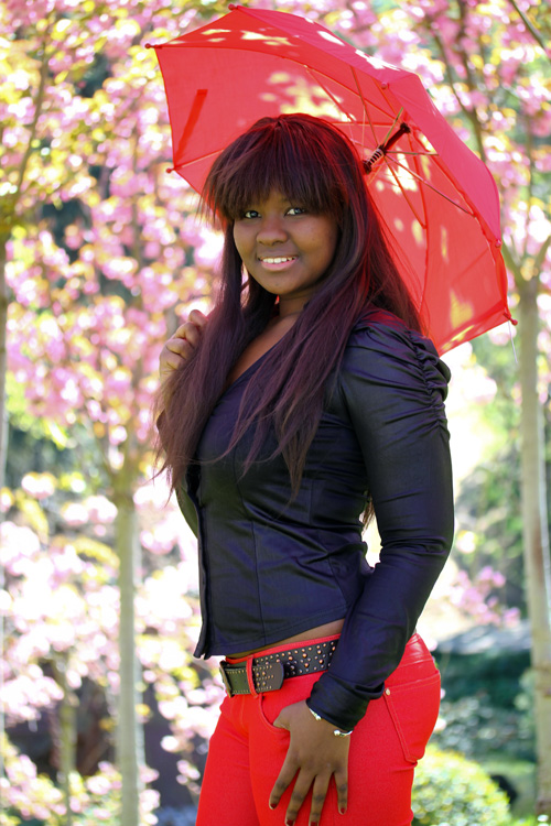 Portrait au parapluie