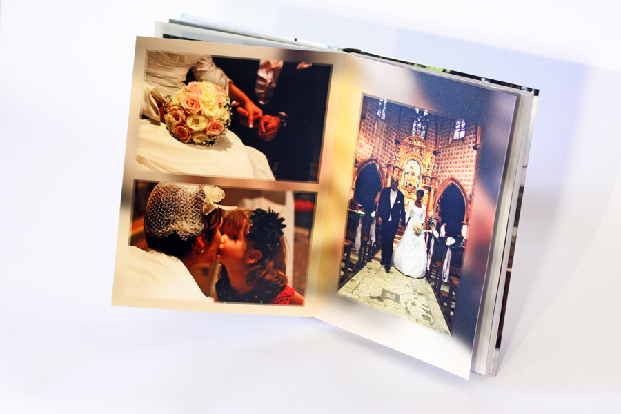 Album de mariage page église